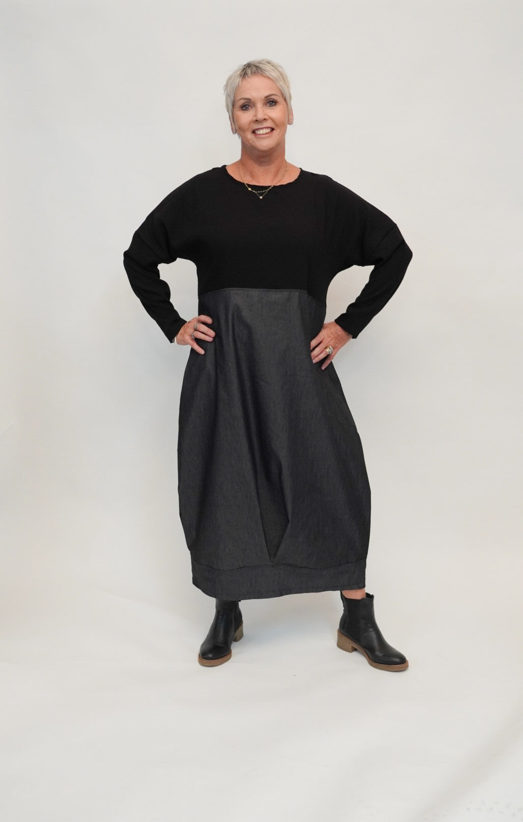 Georgia Dress - Charcoal