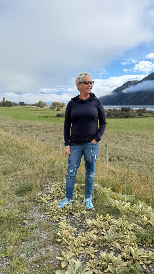 Merino Hooded Baselayer - Navy