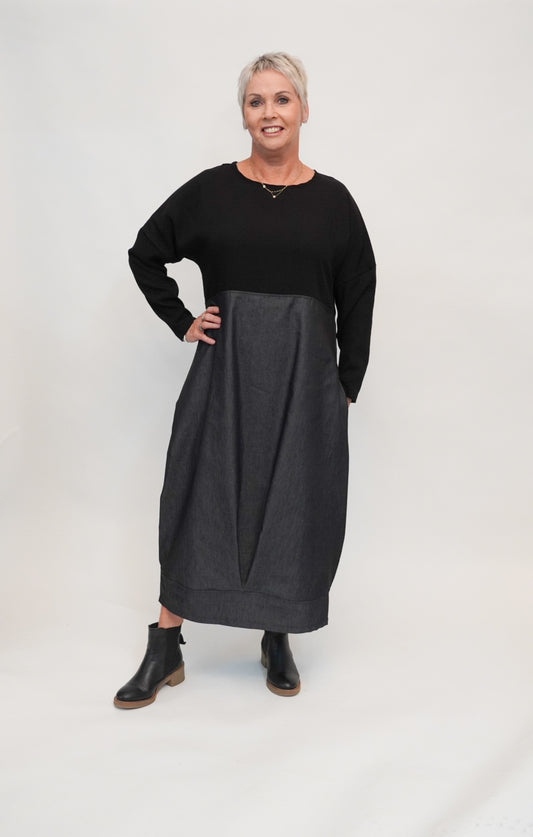 Georgia Dress - Charcoal