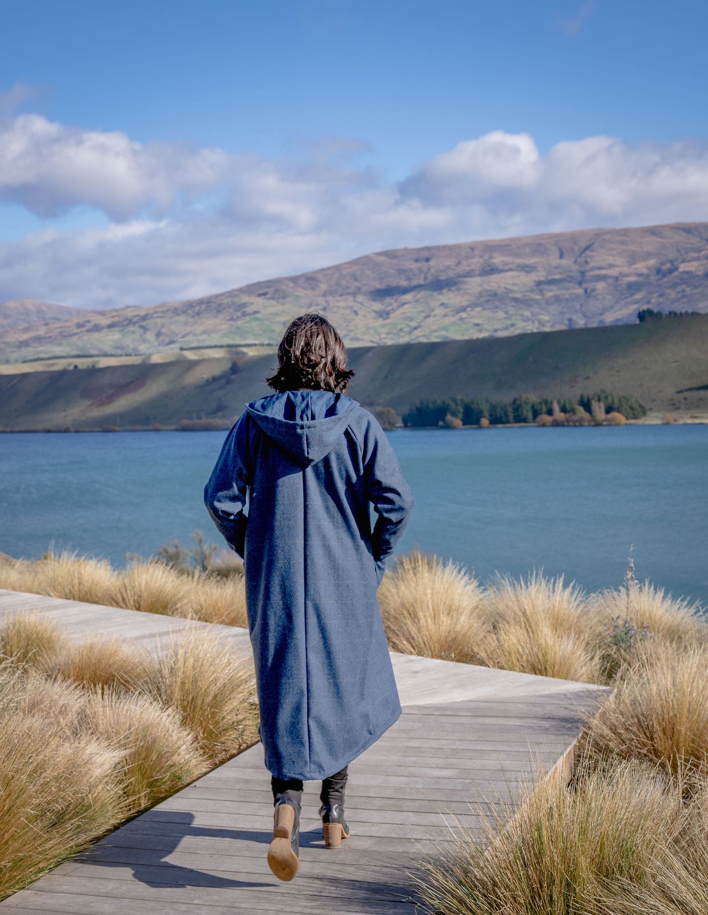 Longline Coat - Navy