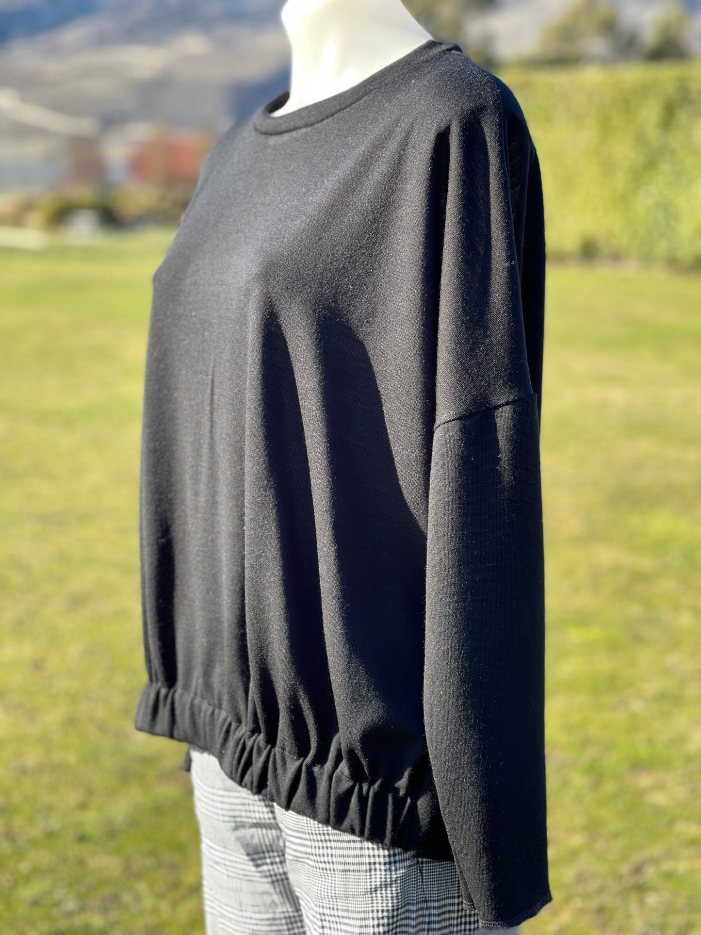Zoey Jersey - Black Merino