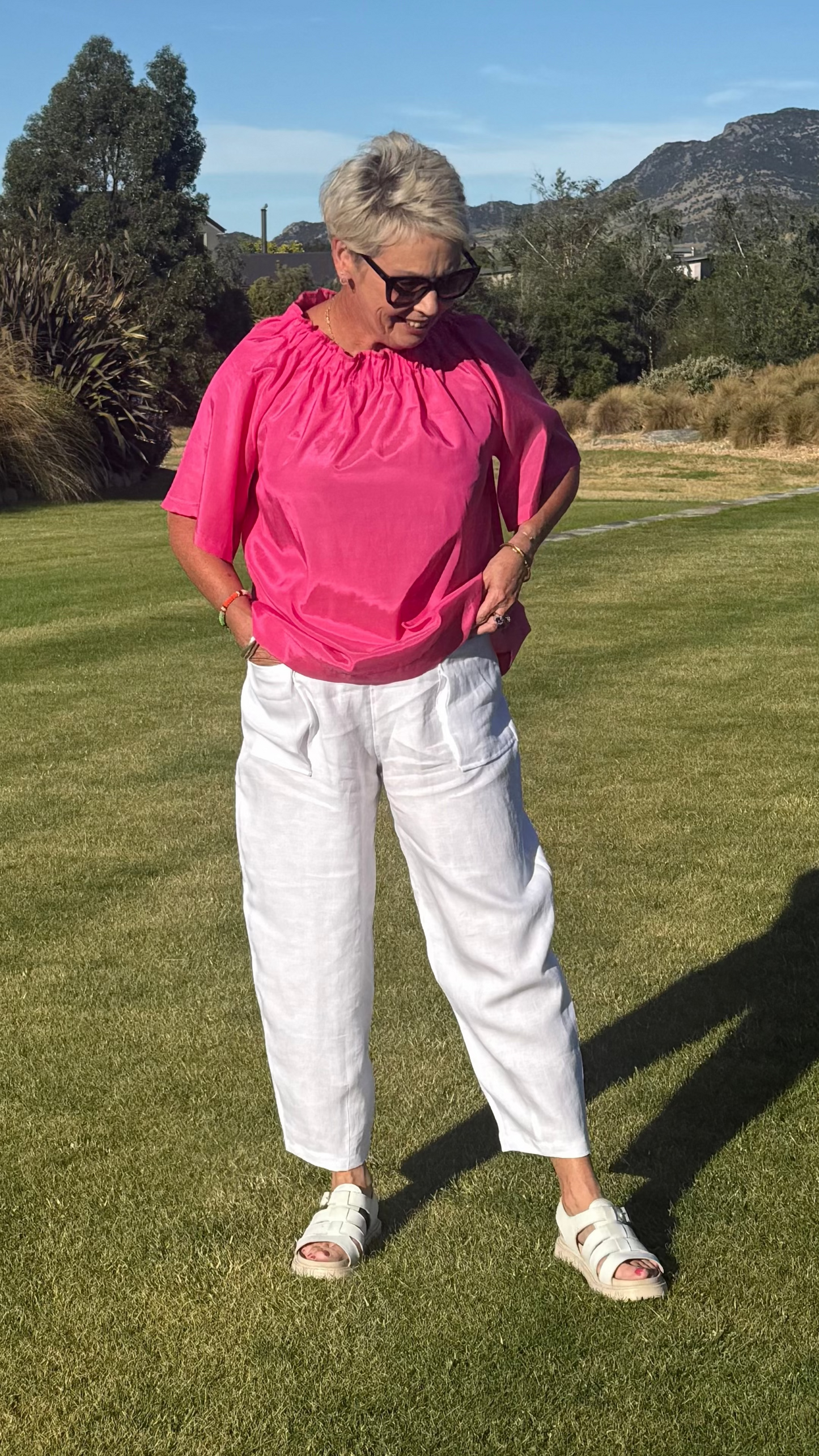 Jo Jo Pant - White Linen